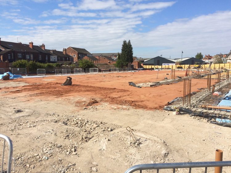 Foundations in place at Lidl in Gainsborough.