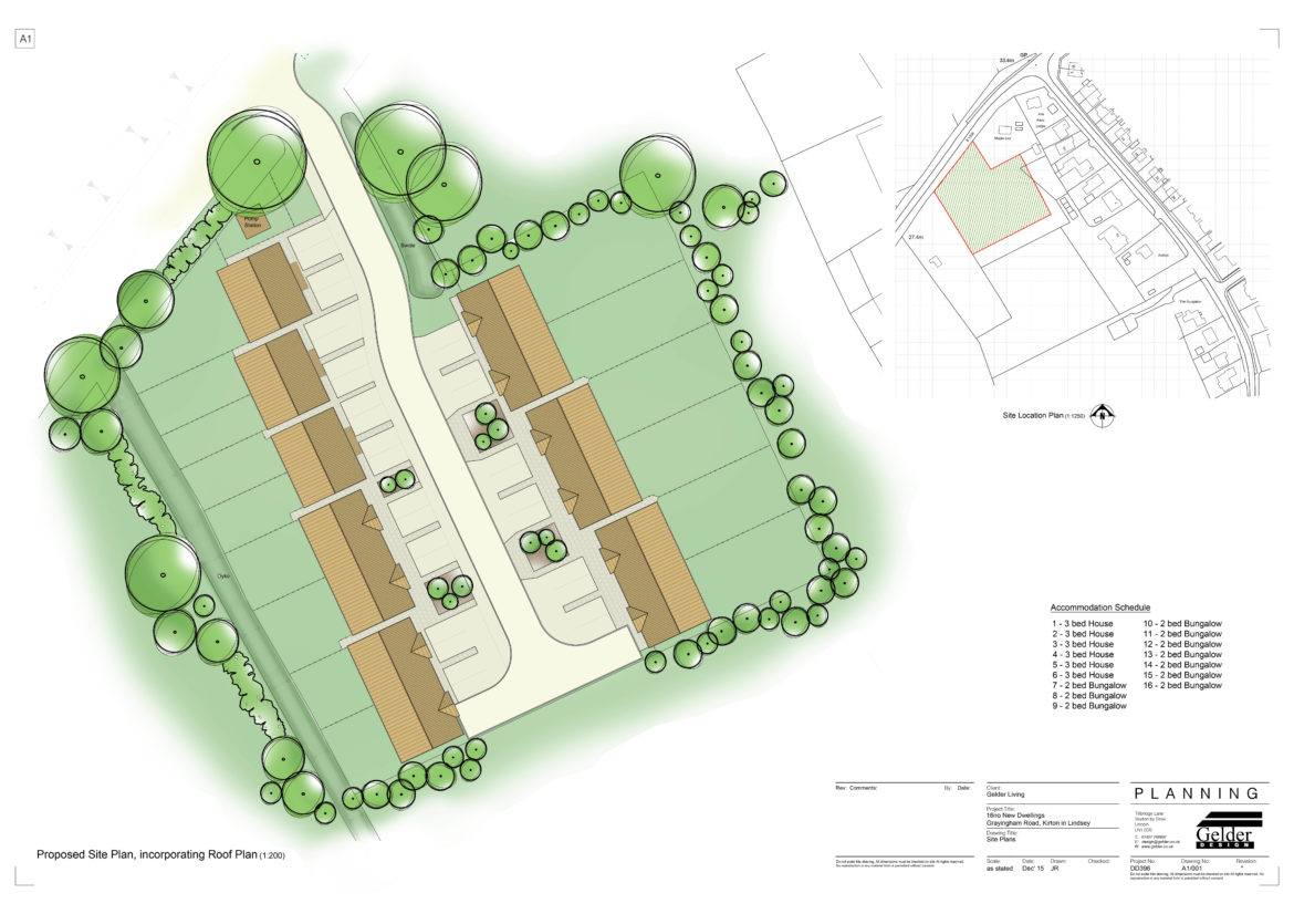 Planning received for 16 new properties at KirtoninLindsey Gelder Group