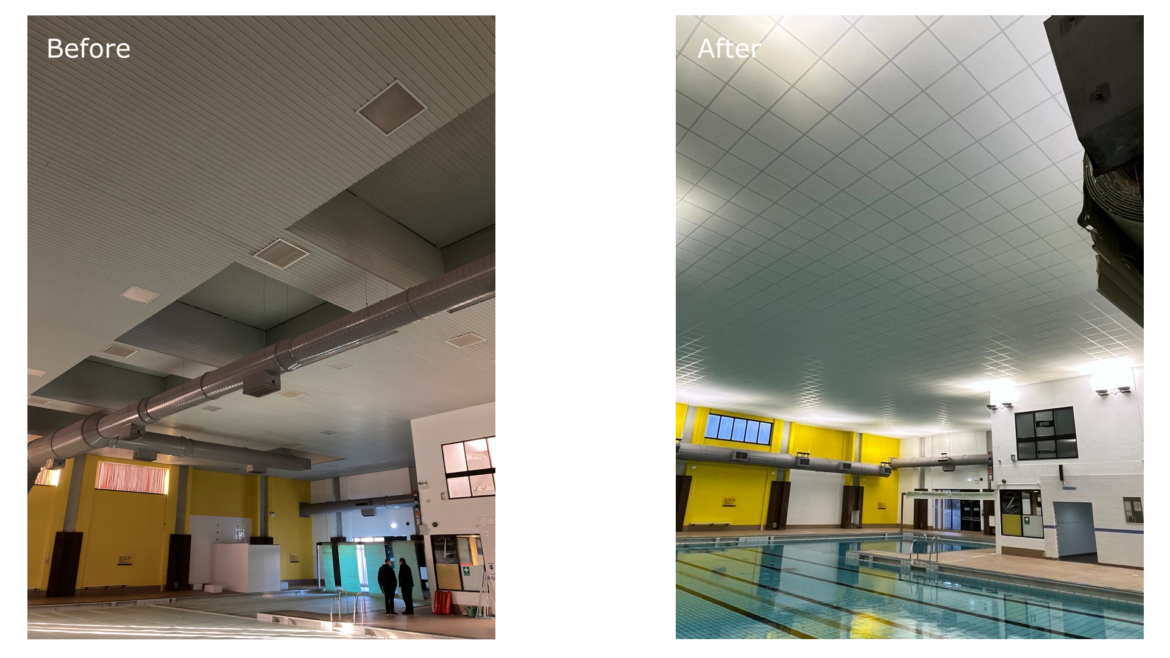 Yarborough Leisure Centre before and after photos.