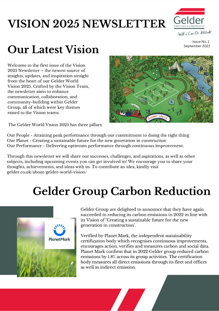 Gelder World Vision Newletter